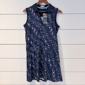Callaway Opti-Dri Golf Dress M Floral Sleeveless Golfcore Athleisure NWT